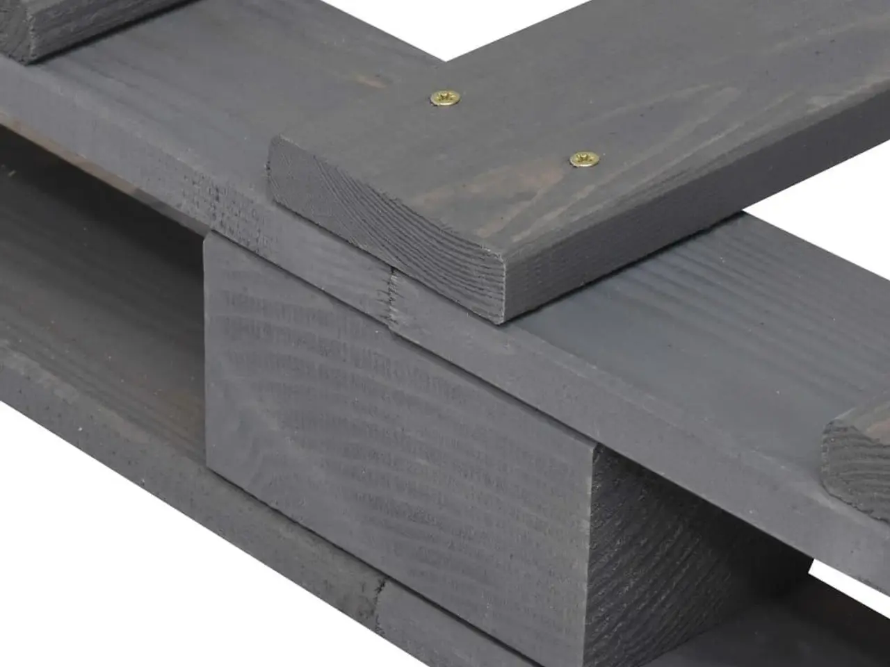 Billede 5 - Pallesengestel 140x200 cm i massivt fyrretræ - grå