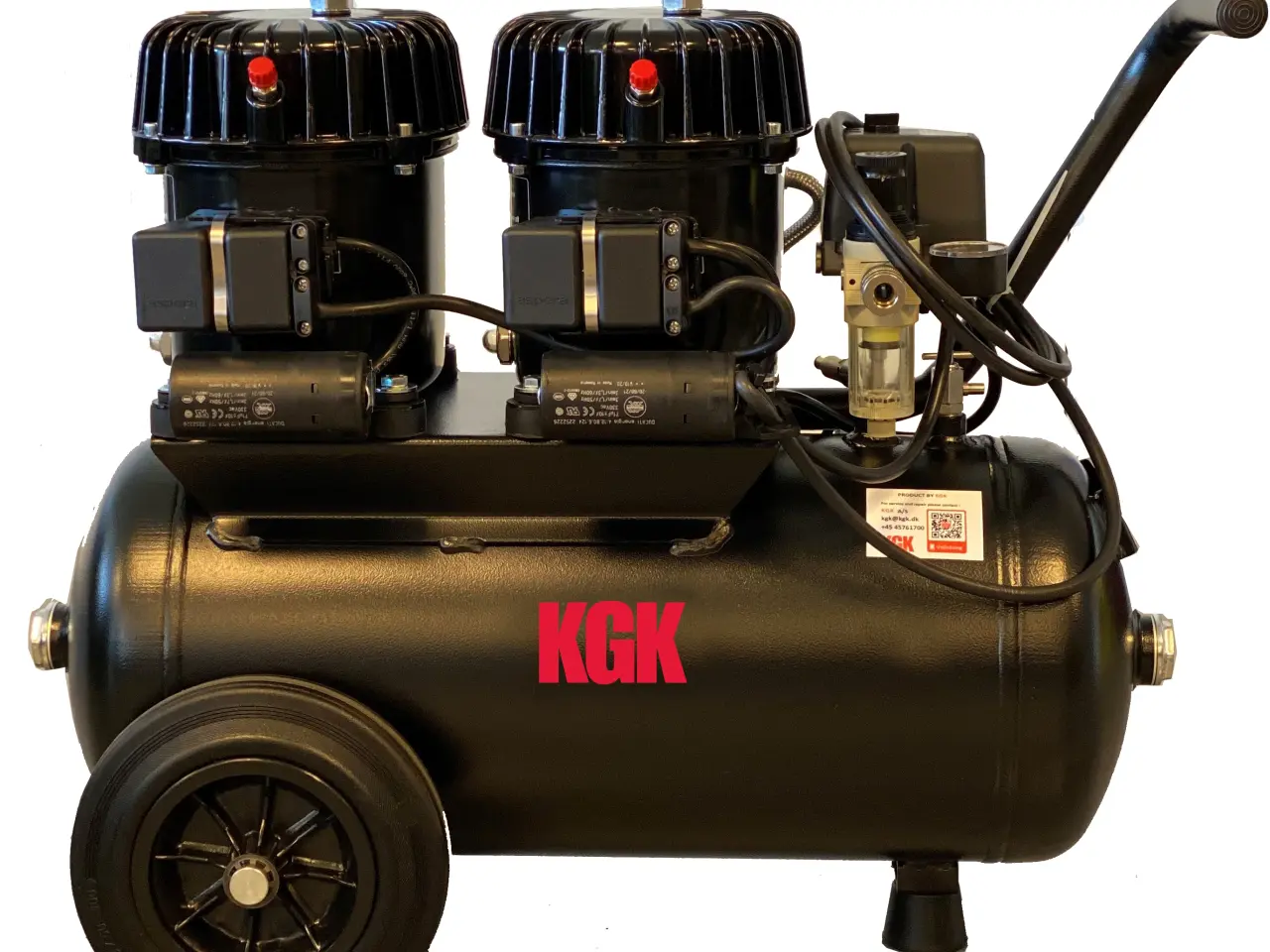 Billede 1 - 100L Lydsvag kompressor Kgk - olieholdig