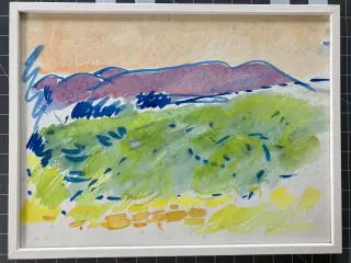 Gilkær, akvarel, bornholm
