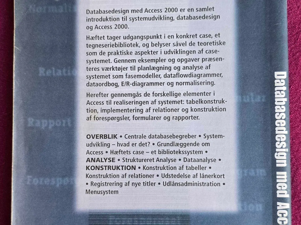 Billede 2 - Dayabasedesign med Access 2000