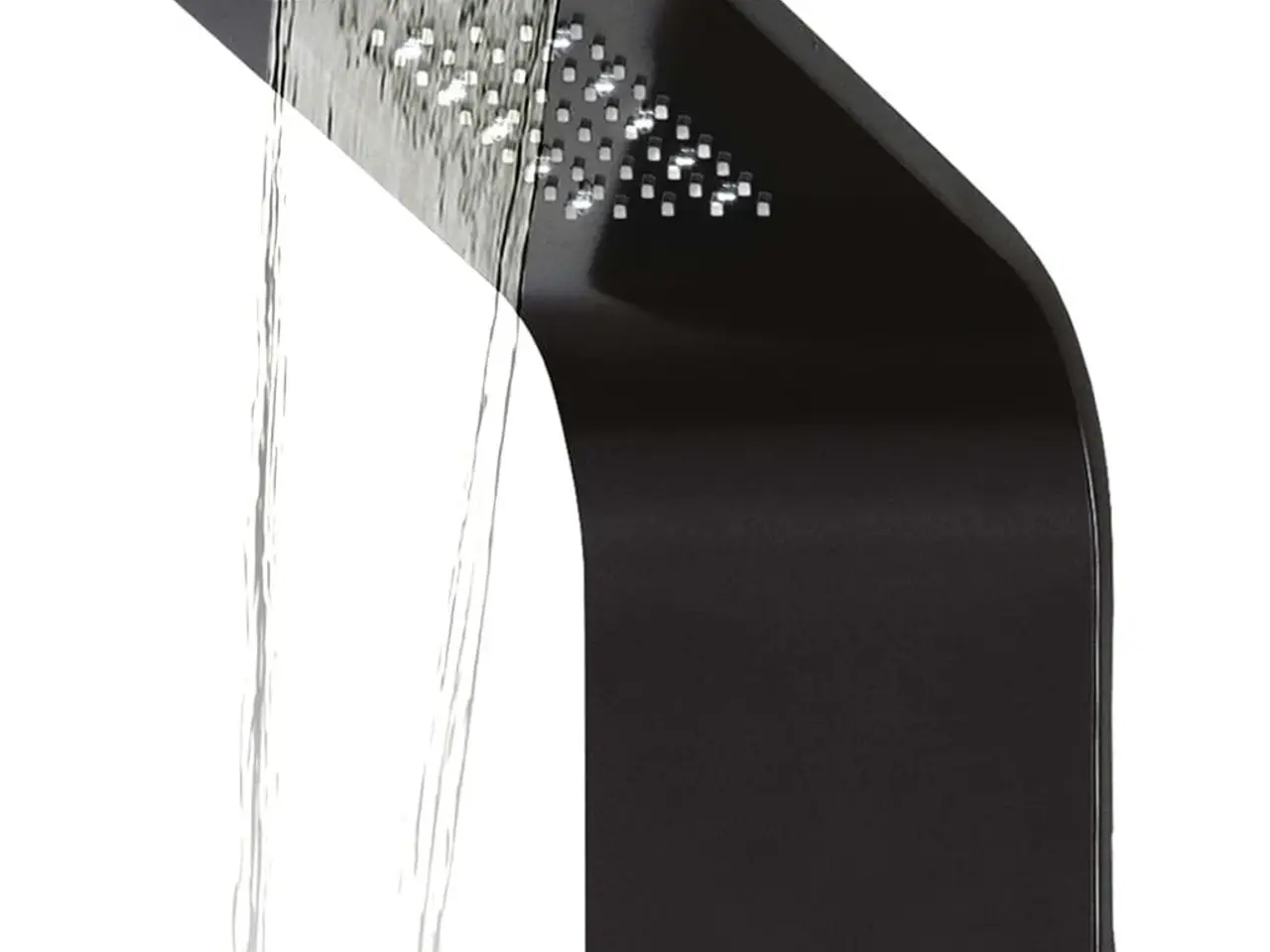 Billede 6 - Brusepanel i aluminium med LED - 20 × 44 × 130 cm, sort