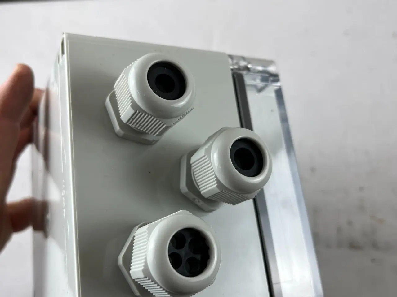 Billede 9 - Junction Box 110x90mm Clear Lid 3x kabel Glands