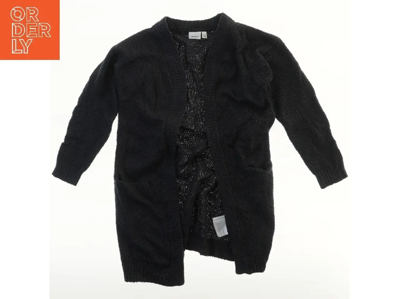 Billede 1 - Lang sort cardigan fra Name It (str. 116)