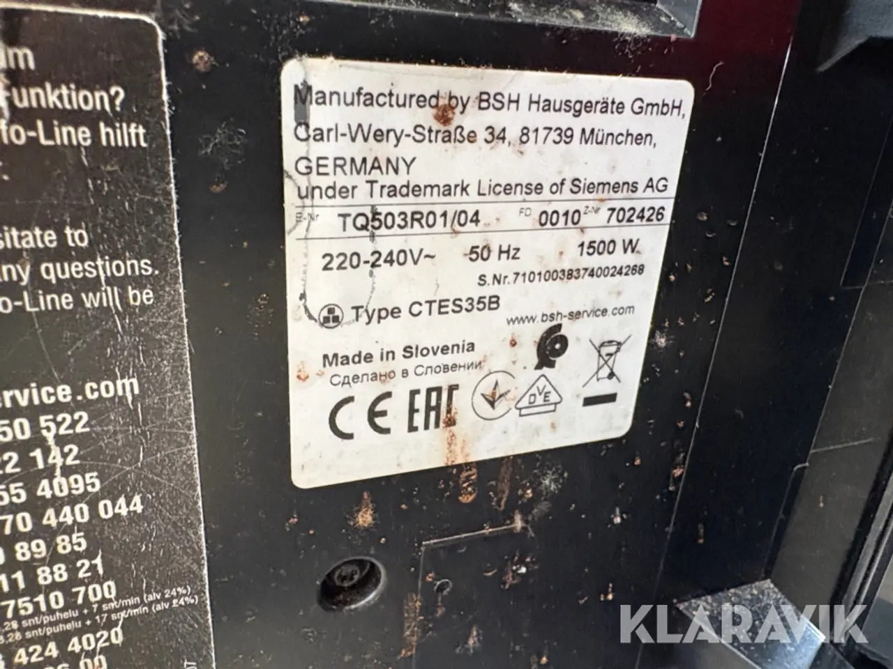 Billede 8 - Kaffemaskine Siemens CTES35B