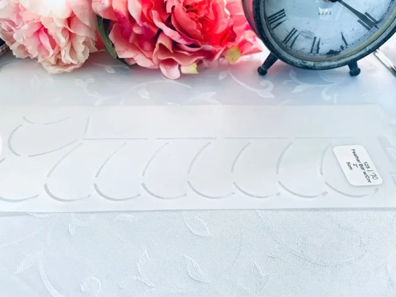 Billede 1 - Stencil quiltning fjer 