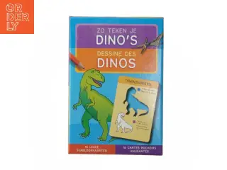 Sjablonkort med dinosaurer fra Chantecler (str. 3,5x17x11,5 cm)