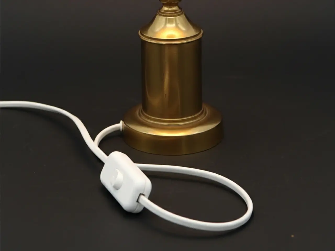 Billede 4 - Messing bordlampe 60–70er – nyt el – 31 cm