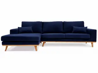 Simone chaiselongsofa - Venstrevendt Night blue velour