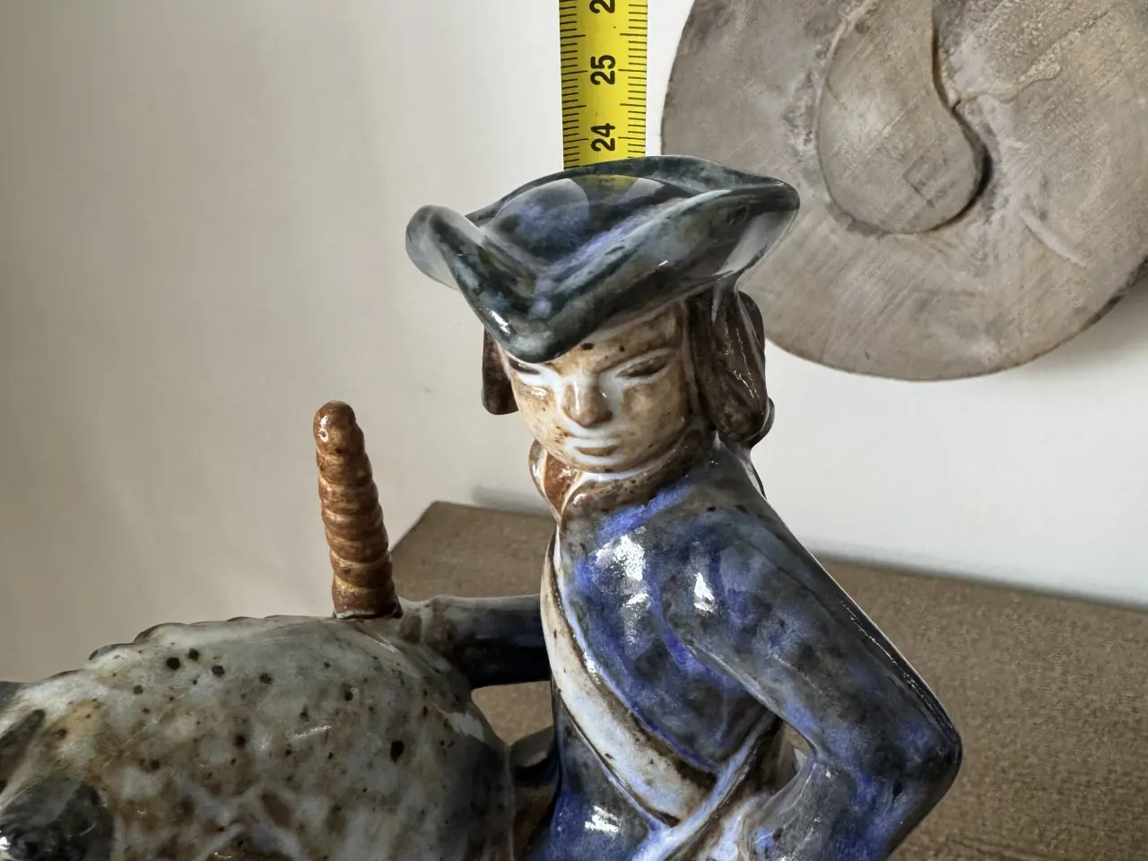 Billede 6 - L.Hjorth Blå Rytter til hest figur