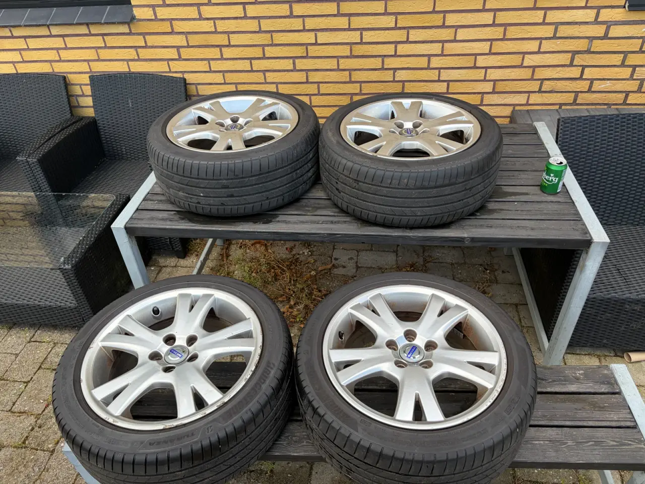 Billede 2 - Originale 17" Volvo alufælge m. premium Bridgeston