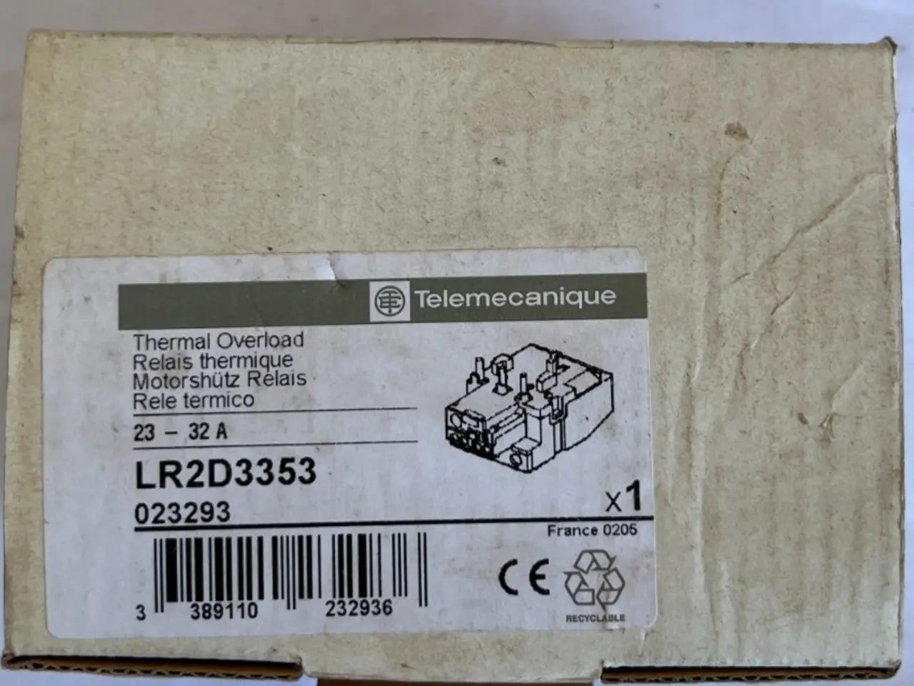 Billede 1 - Telemecanique LR2D3353 Thermal Overload relæ Class