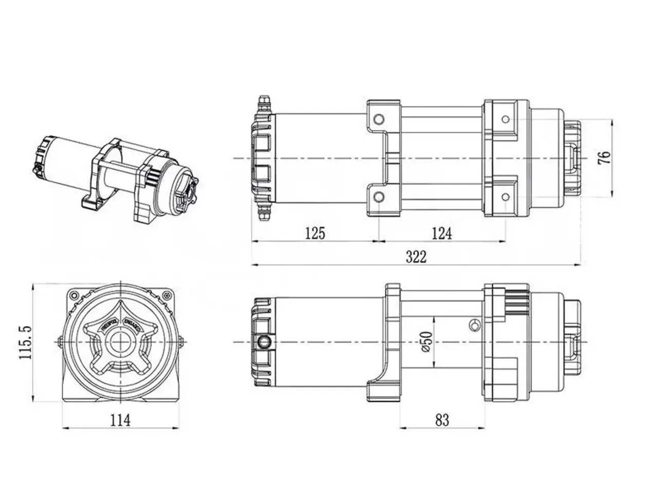 Billede 4 - Husarwinch Elspil 2041 kg. / 4500lbs "TILBUD"