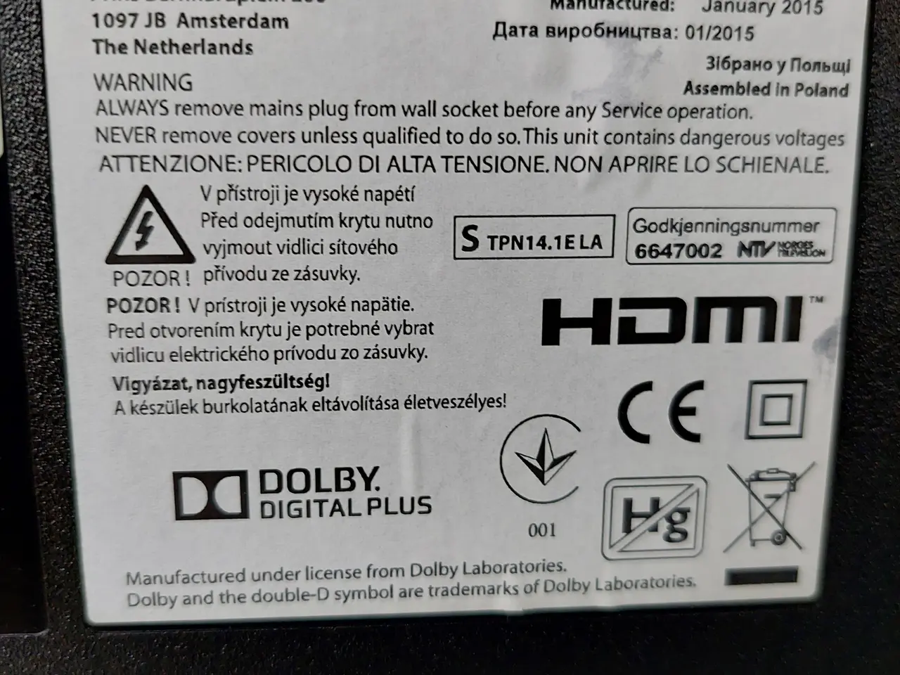Billede 2 - PHILIPS 40 tommer tv med fjernbetjening