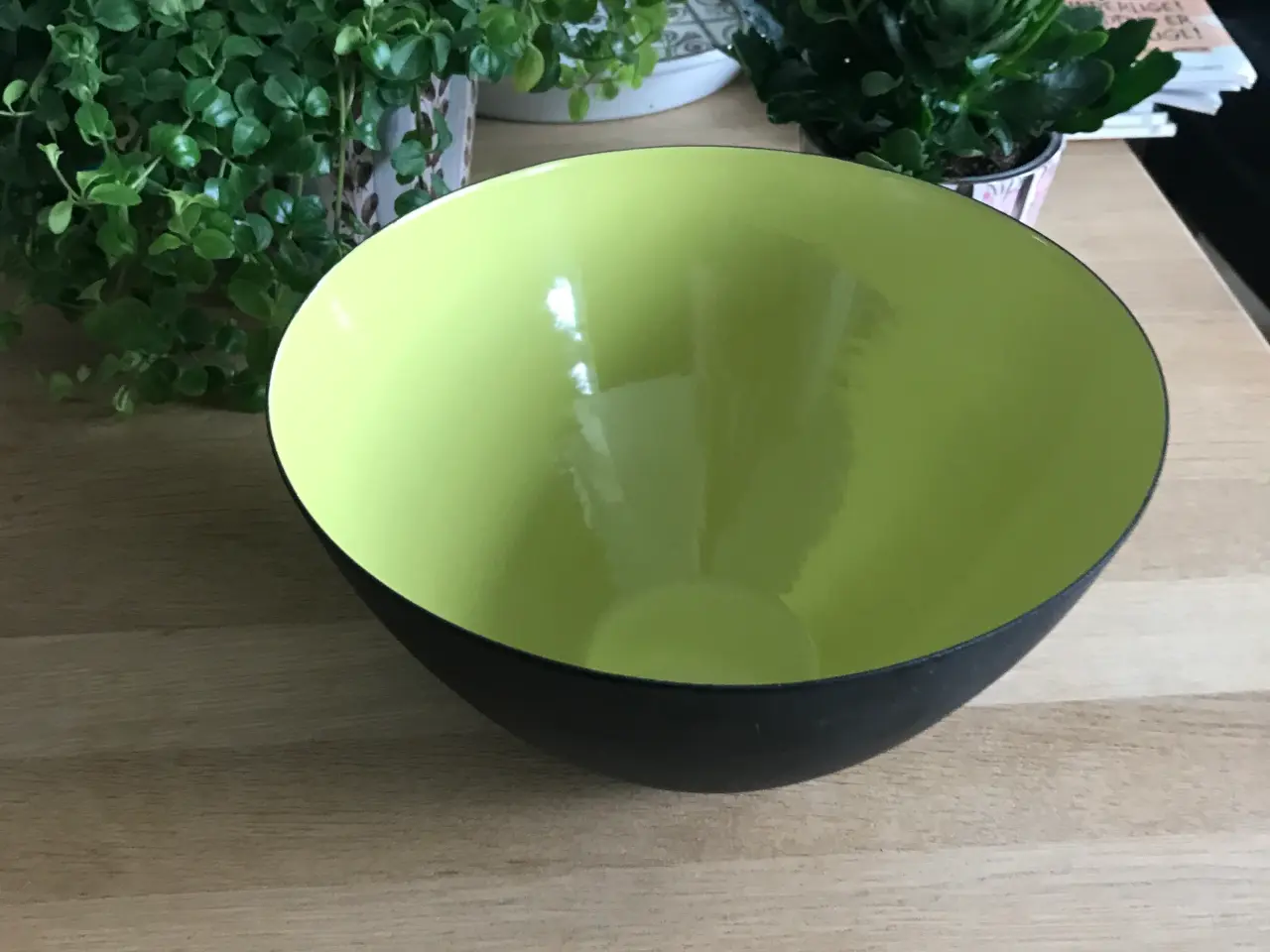 Billede 2 - Emalje-skål - limegrøn - Krenit