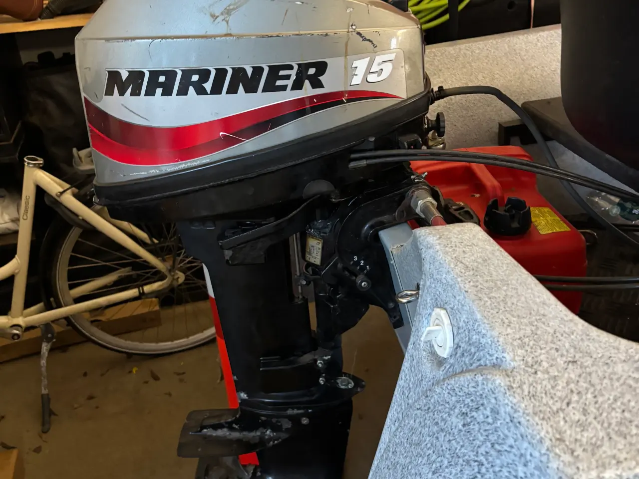 Billede 3 - Lækker båd med trailer, 15 hk mariner motor