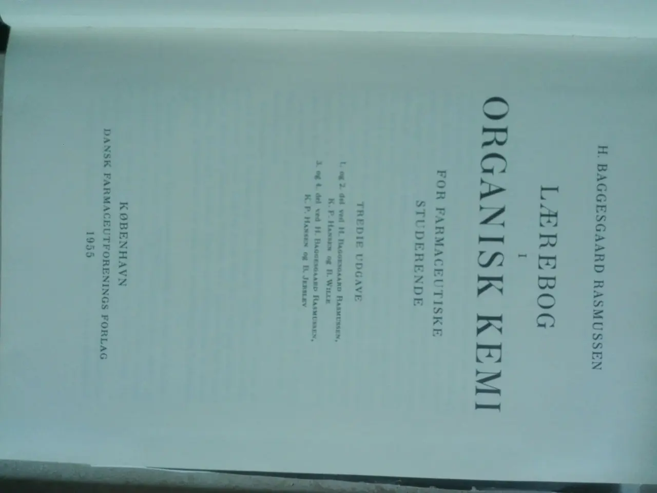 Billede 1 - H. Baggesgaard Rasmussen, Org. kemi. Giv bud.