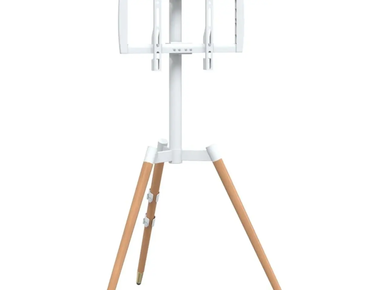 Billede 2 - TV-stativ til 37-65" skærm - hvid/natur, 40 kg