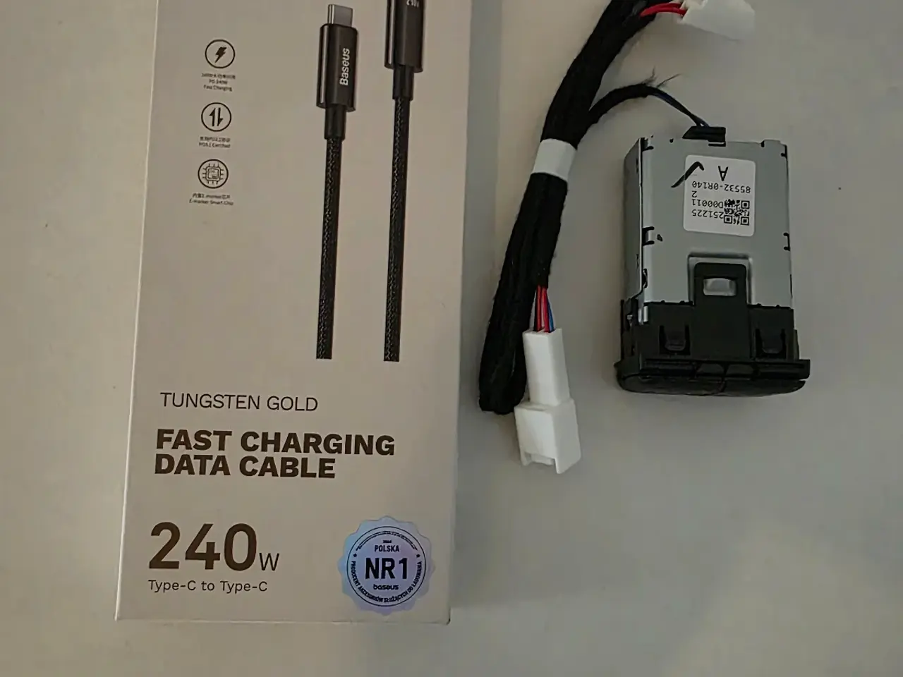 Billede 1 - USB-C stik + oplader kabel