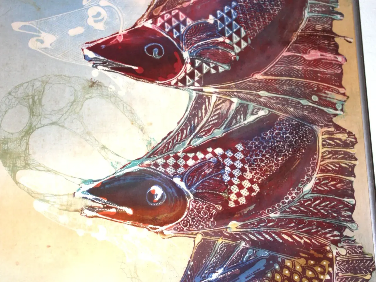 Billede 3 - Billede Portræt af fisk 57,5 cm x 44,5 cm