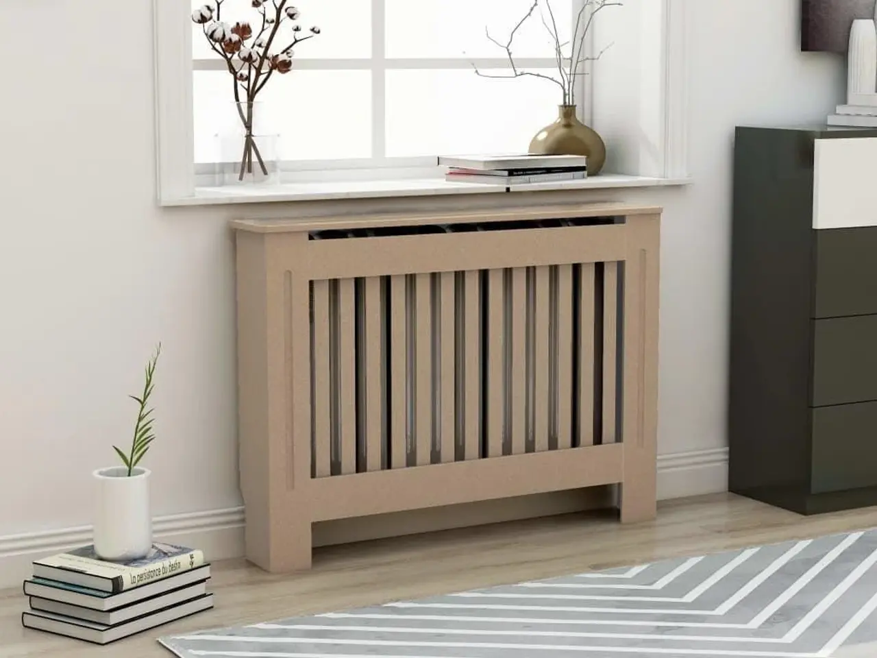 Billede 1 - Radiatorskjuler 112x19x81,5 cm MDF