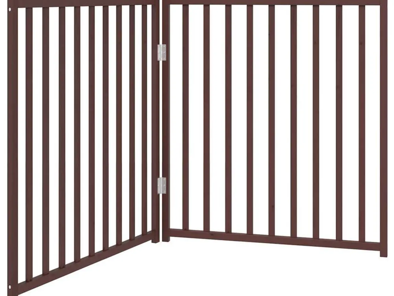 Billede 2 - Hundelåge 2 paneler 160 cm foldbar - brun egetræ