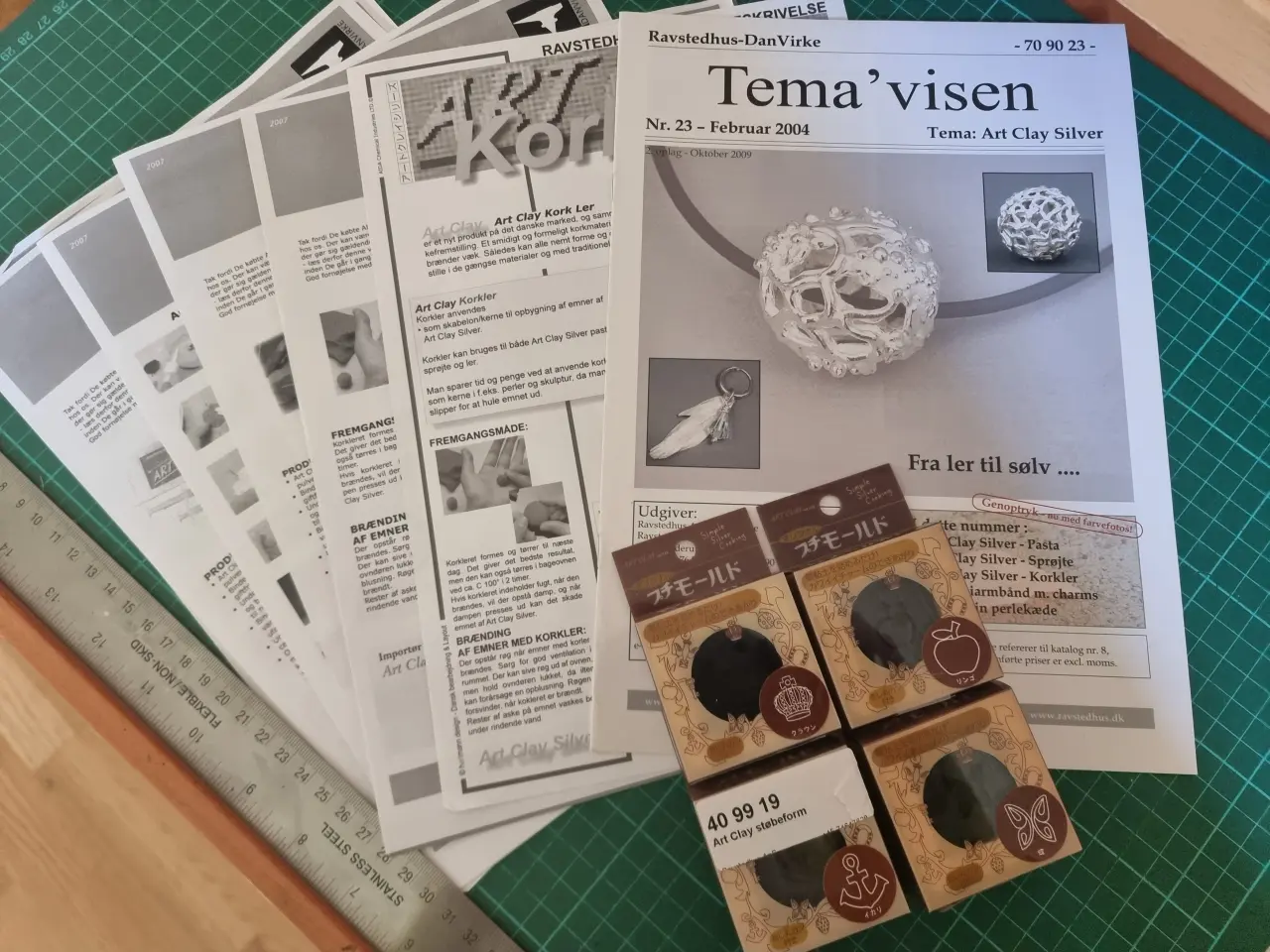 Billede 1 - Tema'visen +Art Clay forme + form til halskæder