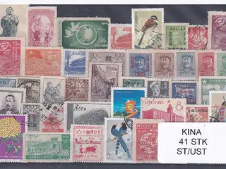 Kina Samling - 41 Stk. Stemplet/ustemplet
