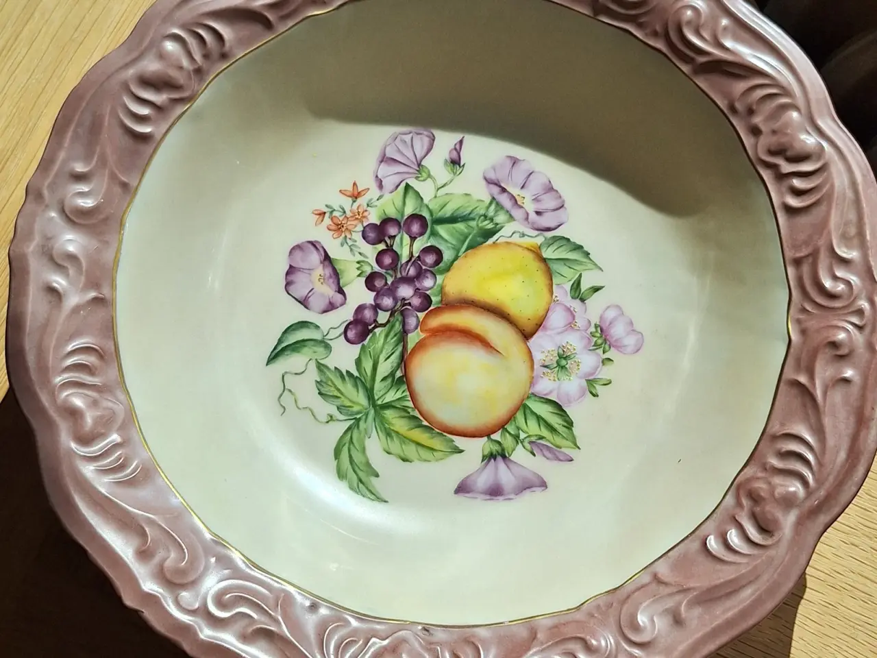 Billede 1 - Håndmalet porcelæns skål