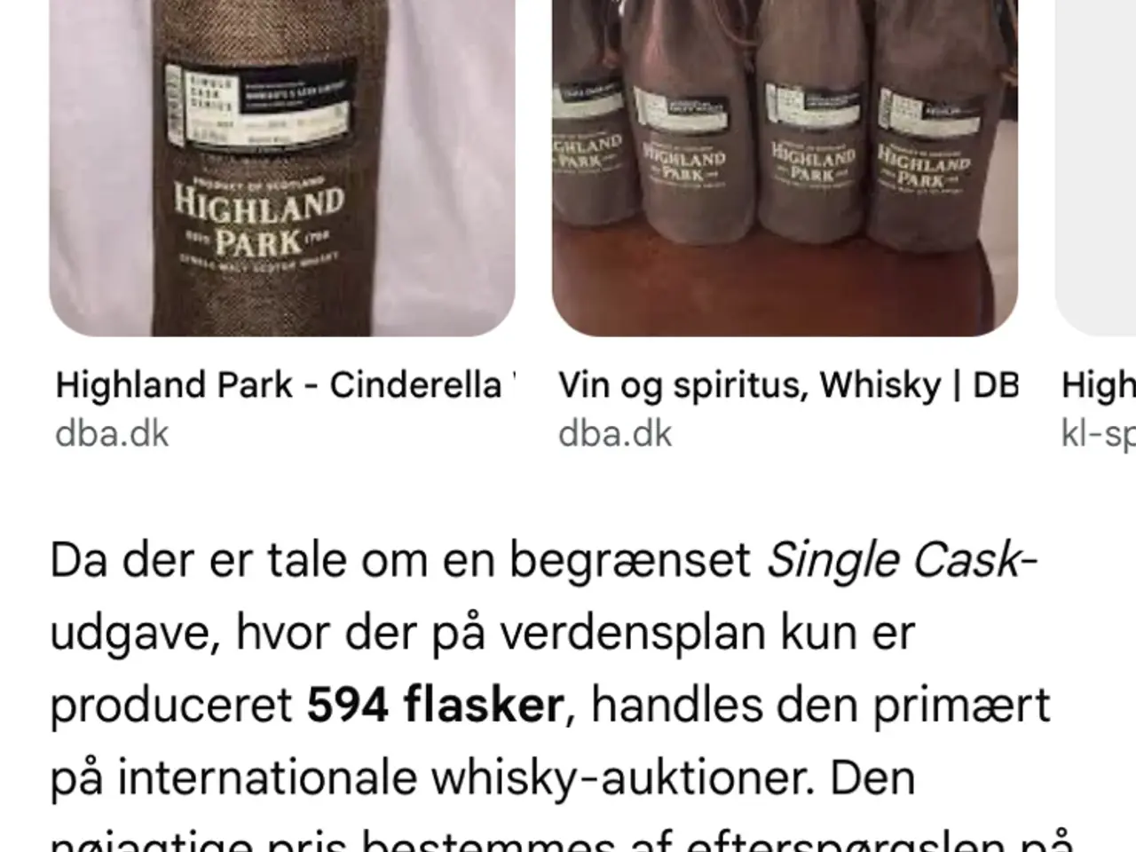 Billede 2 - Highland Park Belgium Single Cask whisky