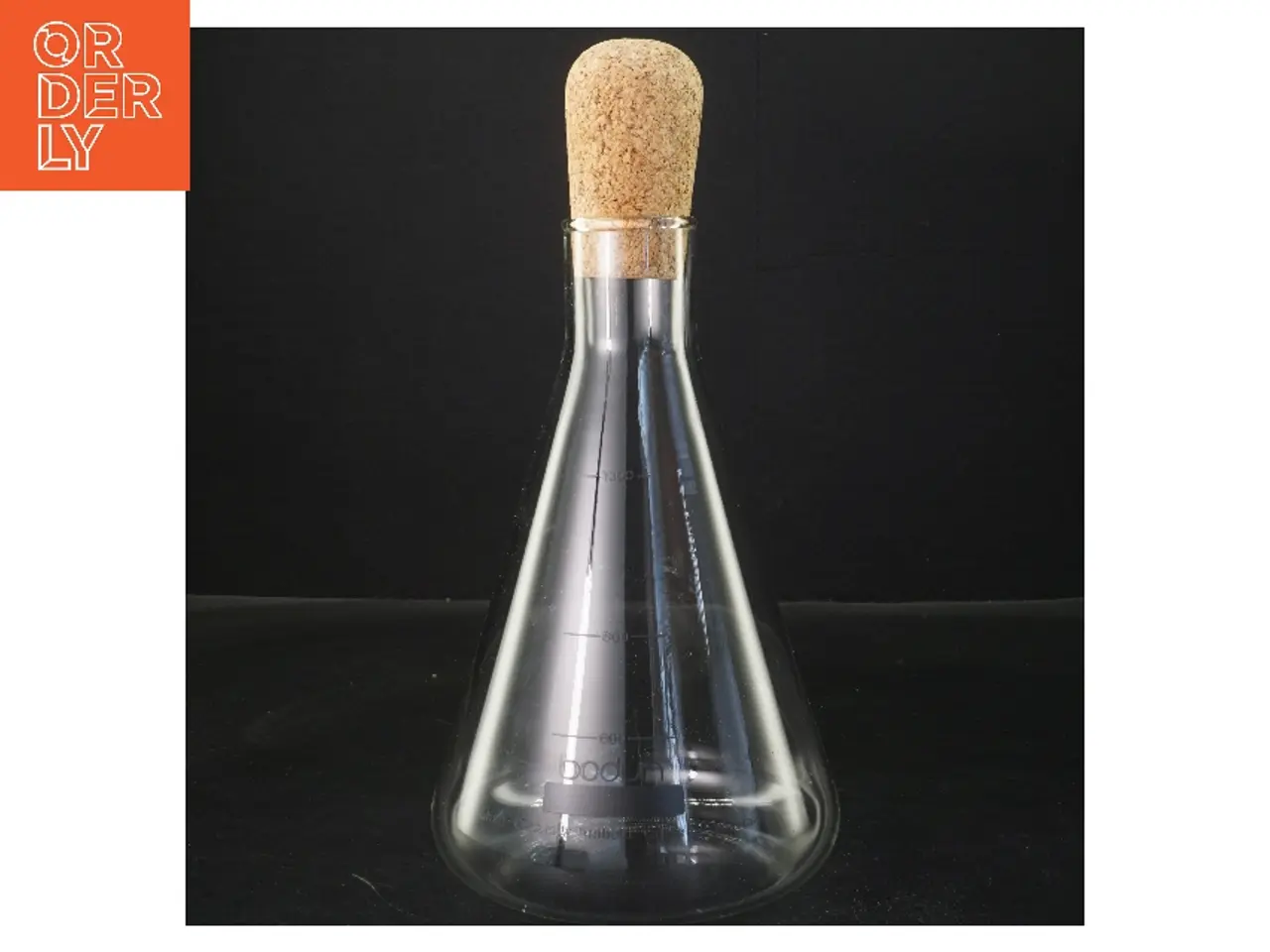 Billede 1 - Glaskolbe med korkprop 27 cm fra Bodum (str. 27 cm)
