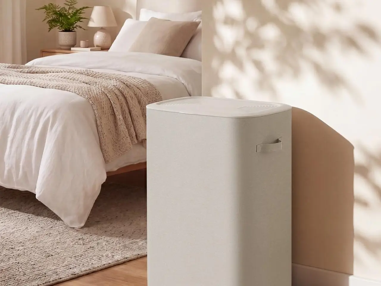 Billede 5 - Vasketøjskurv med låg 160 l, 2 rum - beige