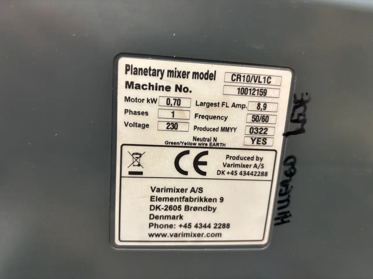 Billede 6 - Røremaskine BJØRN VARIMIXER CR10