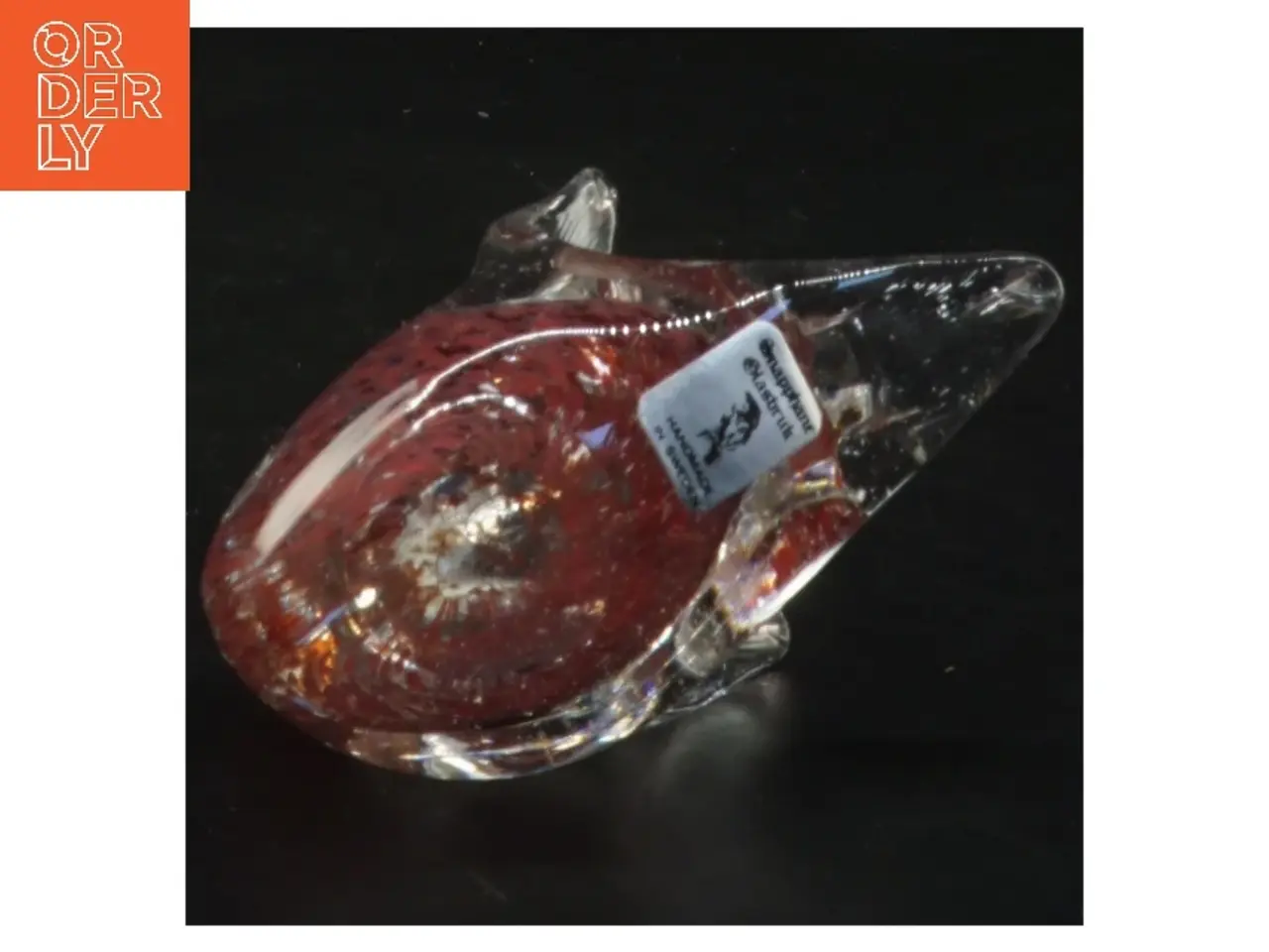 Billede 2 - Glasfigur af svane (str. 9x9 cm)