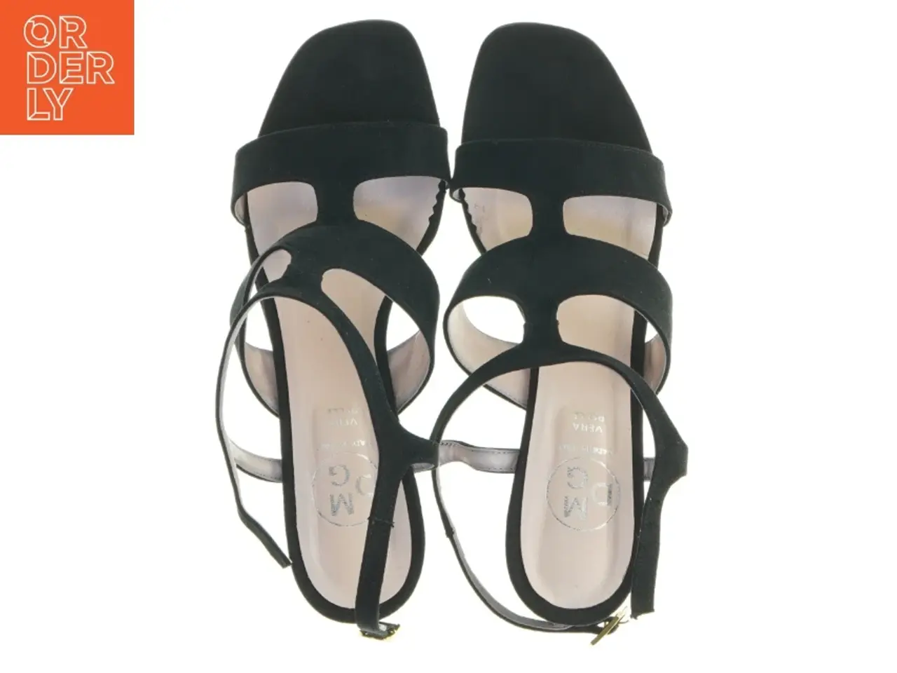 Billede 6 - Sorte sandaler med hæl fra Vera Pelle (str. 39 )