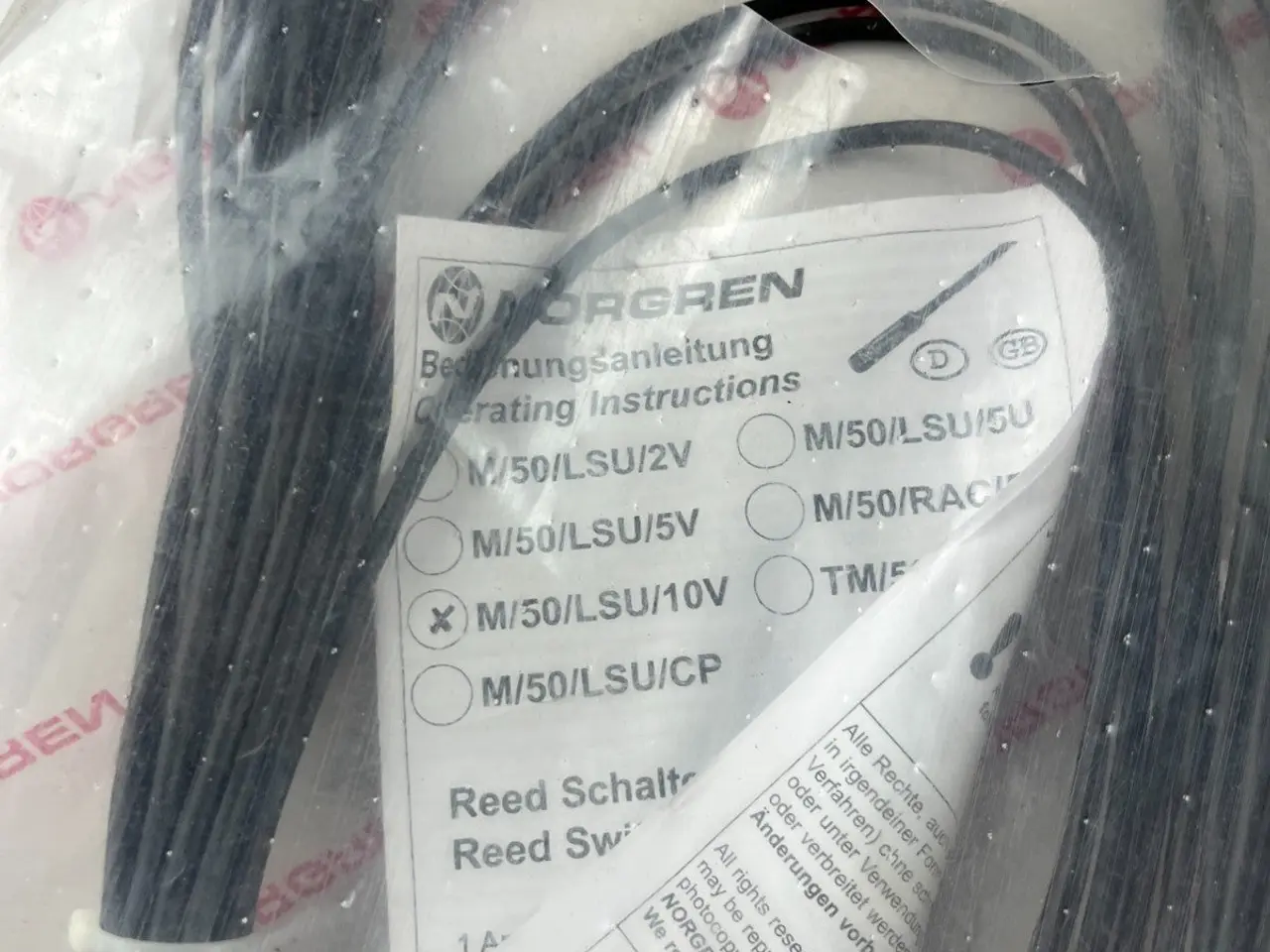 Billede 3 - Norgren M/50/LSU/10V Magnetic Reed kontakt 10m For