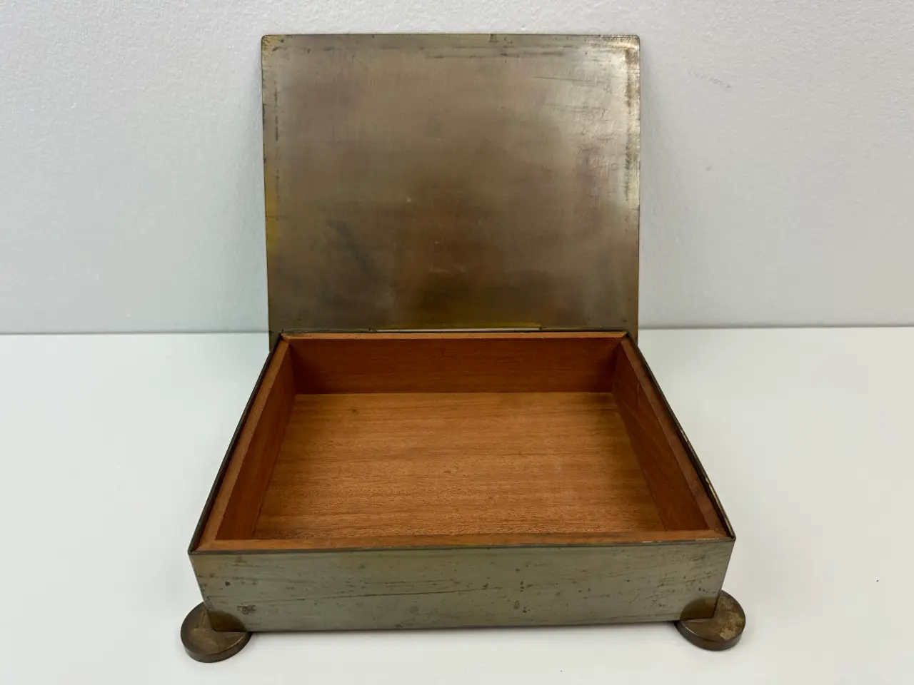 Billede 6 - Vintage messing skrin med teak