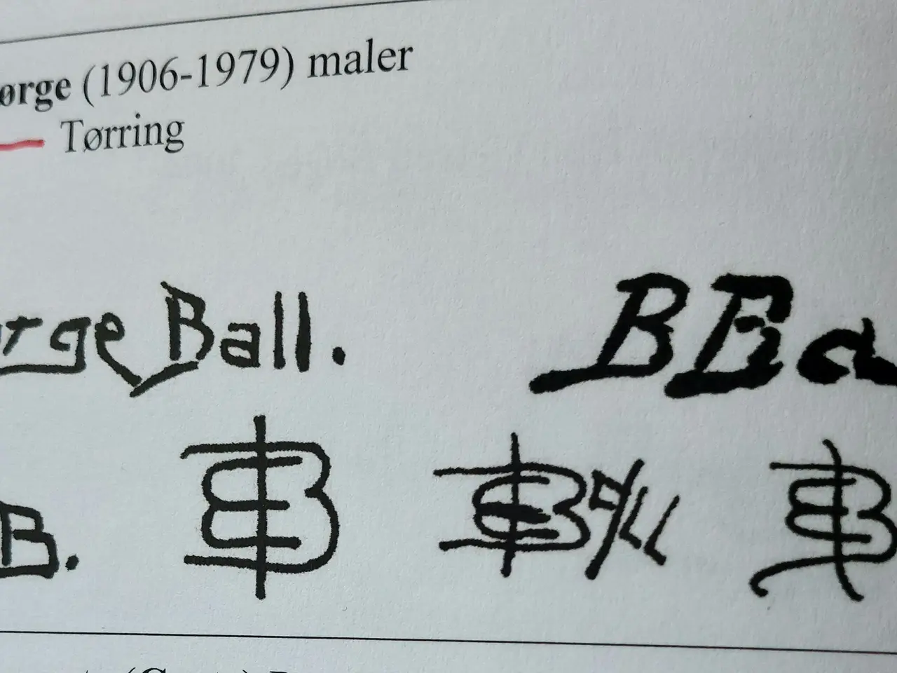 Billede 5 - BØRGE BALL - ( 1906 - 1979 ) - oliemaleri