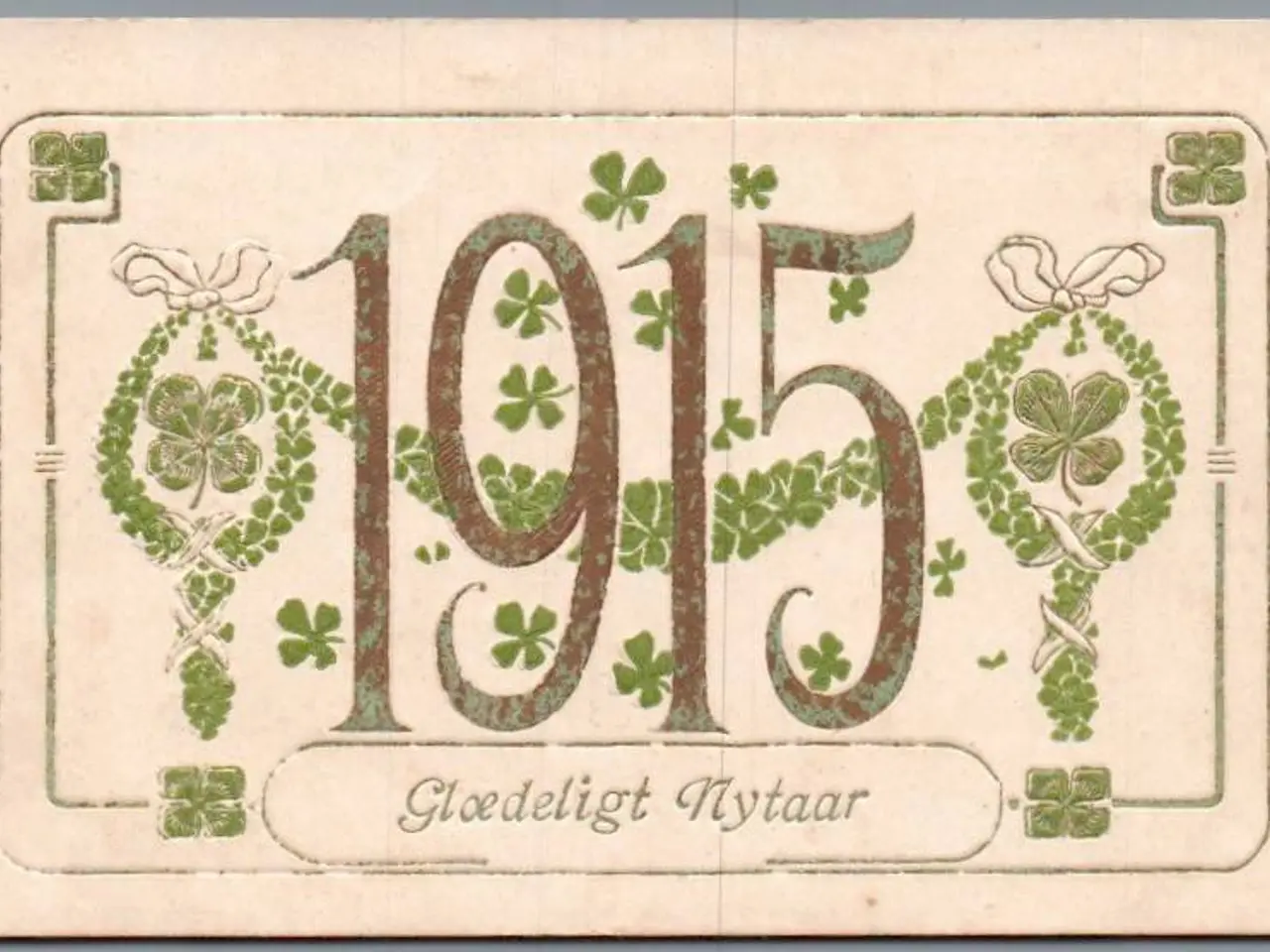 Billede 1 - Glædeligt Nytaar - 1915 - Postkort - Ubrugt