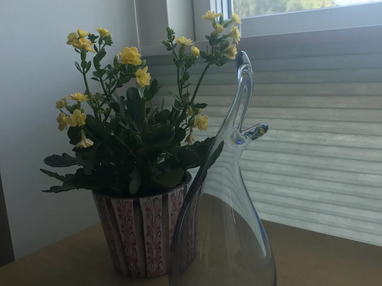 Billede 2 - Stor næbvase  i aqua blåt glas - Holmegaard