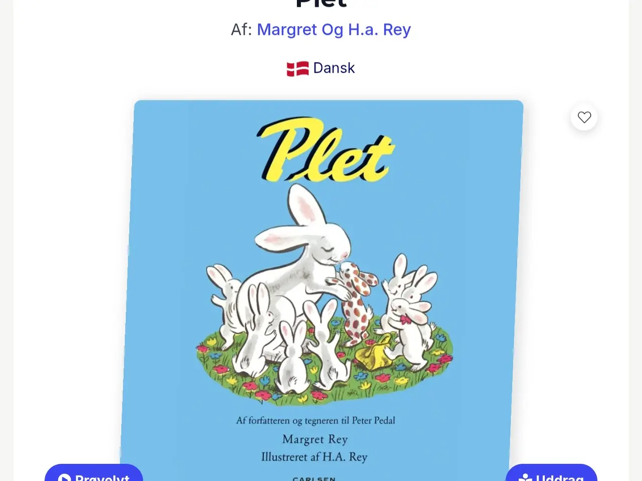 Billede 1 - Bogen Plet af Margret Rey købes