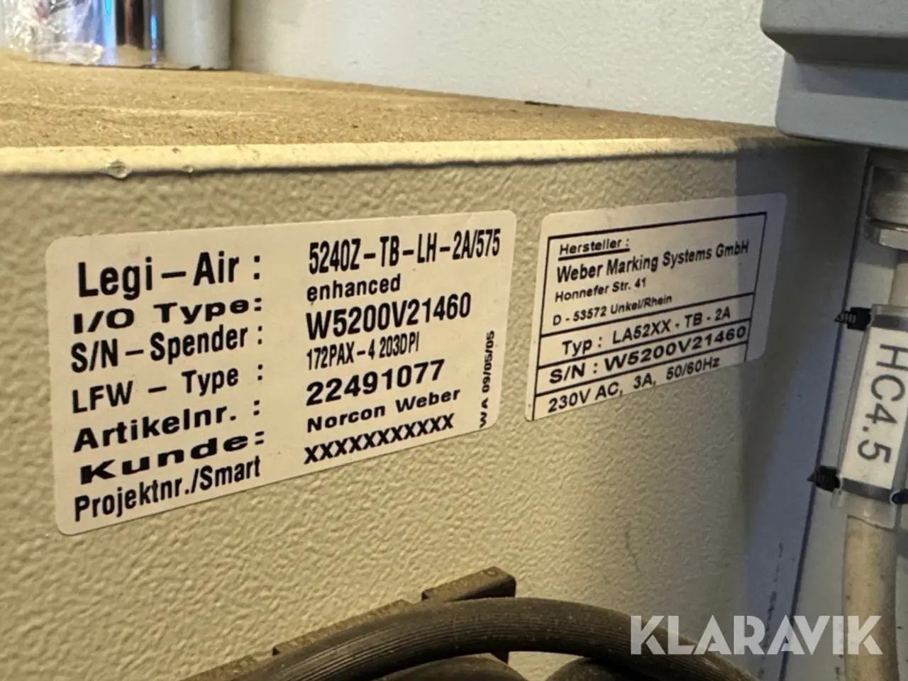 Billede 6 - Etiketteringsstation Weber LA52XX-TB-2A Automatisk