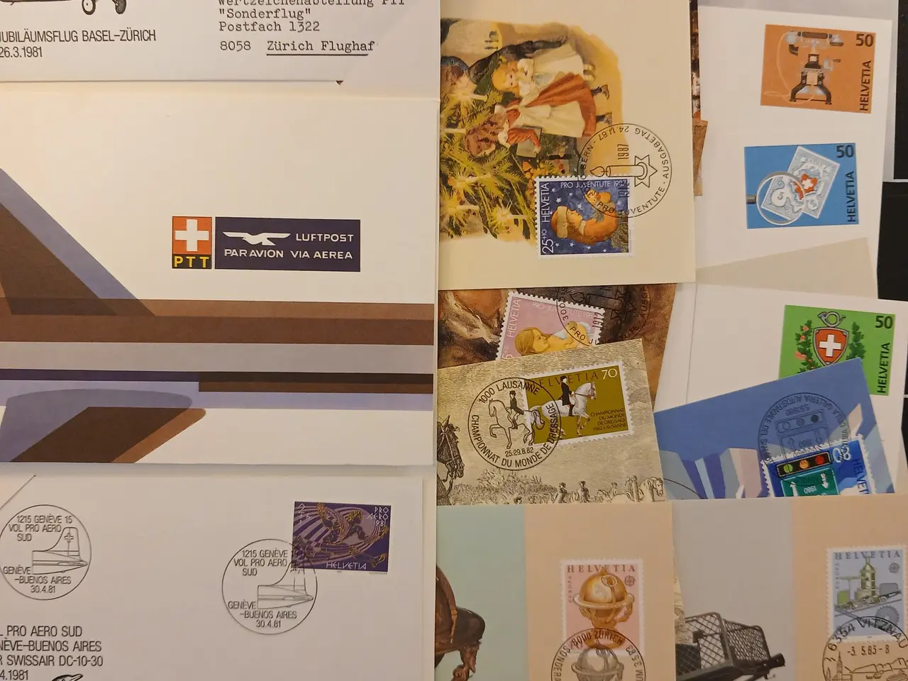 Billede 1 - Schweiz (257) 106 forsendelser og kort.