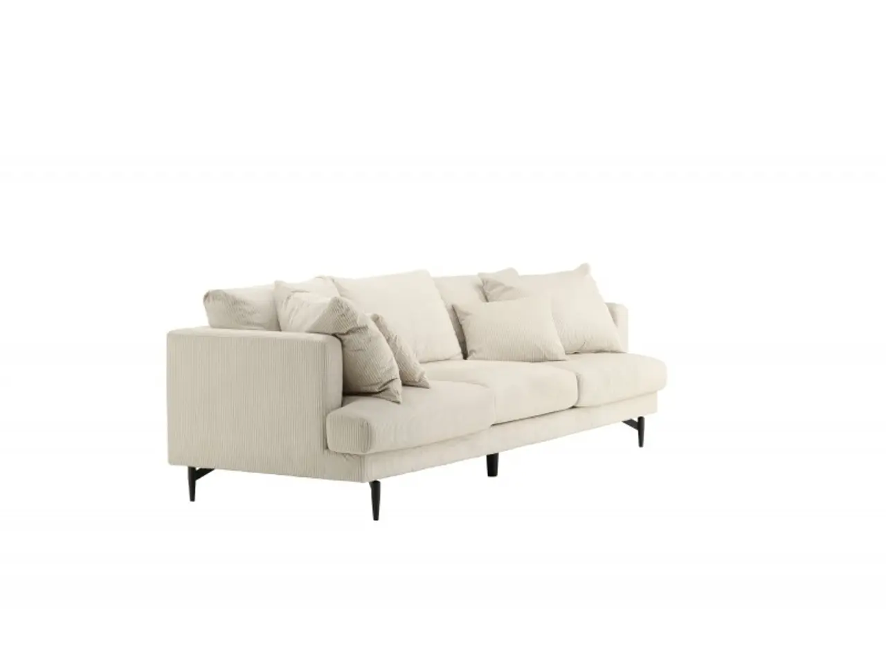 Billede 2 - Sofia 3 personers Sofa  - Beige Fløjl