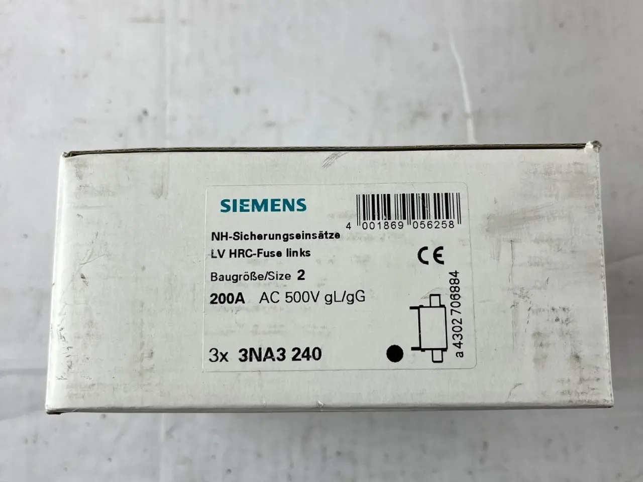 Billede 3 - Siemens 3NA3 240 NH2 200A 500V gG LV HRC sikringer