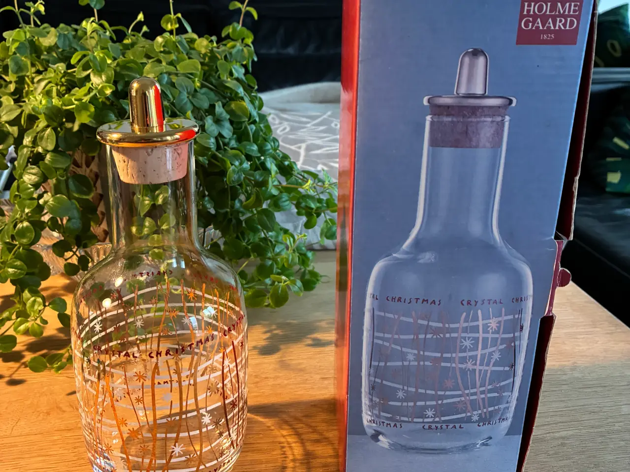 Billede 1 - Christmas Crystal karaffel med prop, Holmegaard