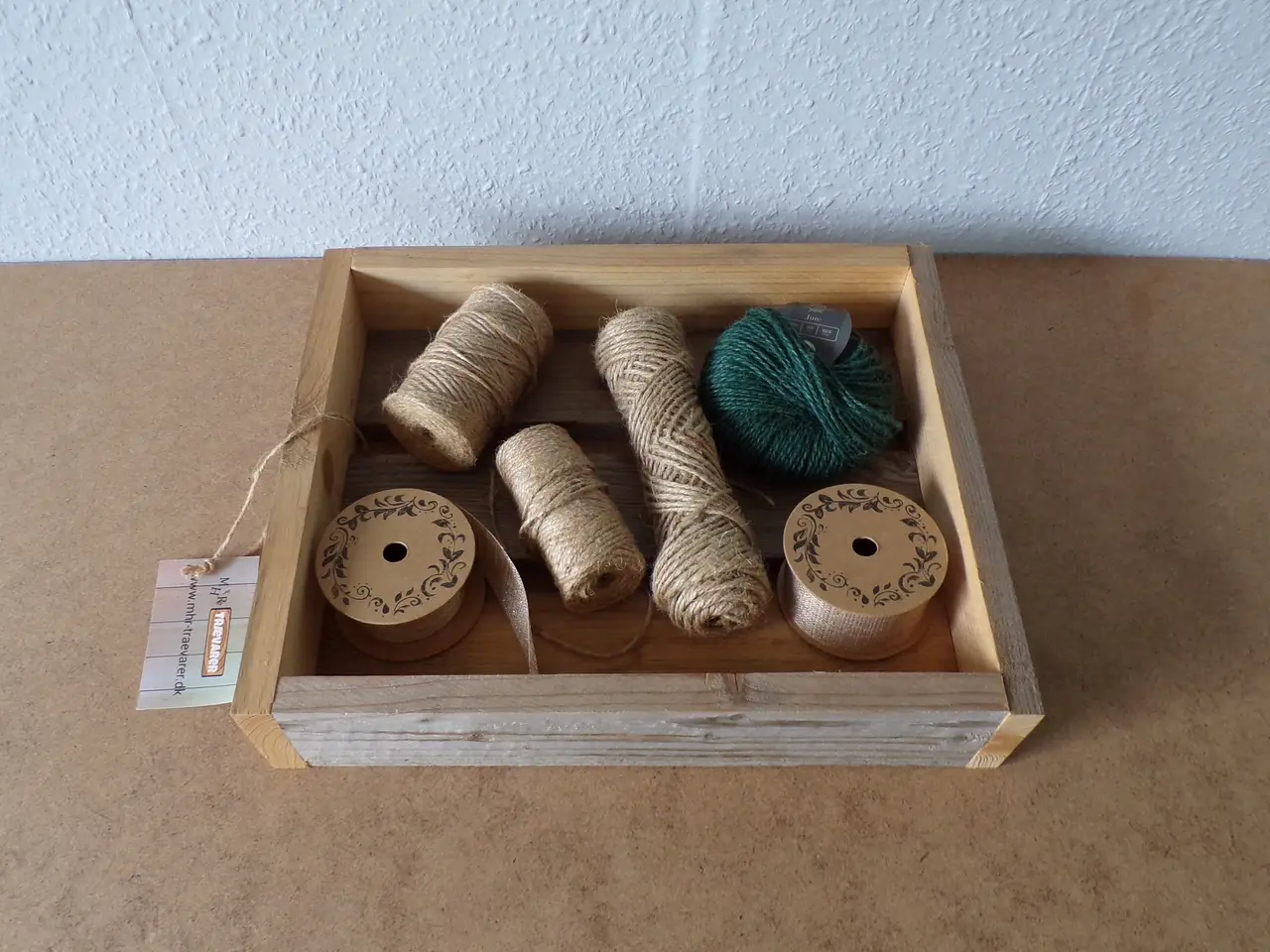 Billede 1 - Bakke i genbrugstræ med patina 36 x 29,3 cm