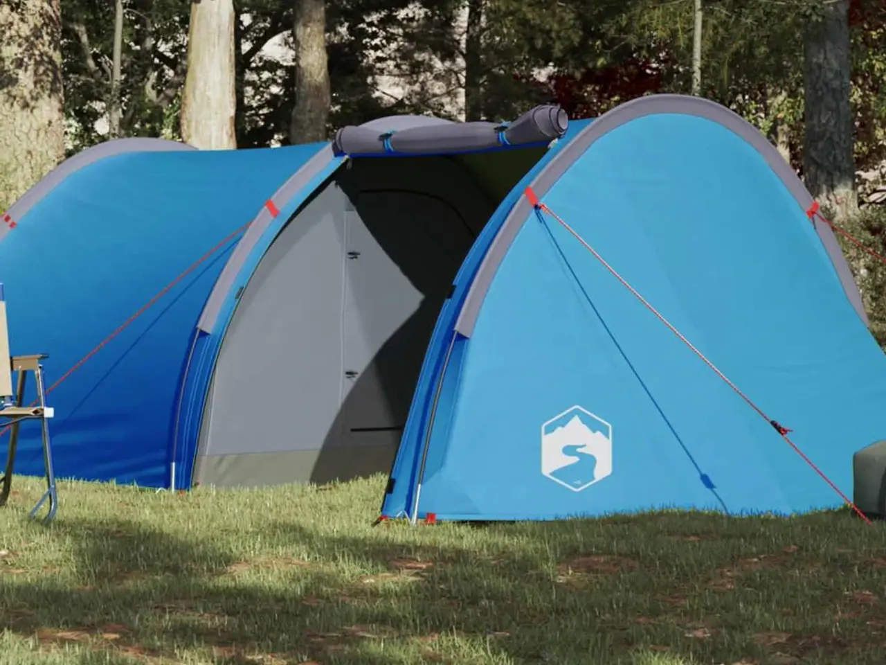 Billede 1 - 4-personers tunneltelt - vandafvisende campingtelt, blå