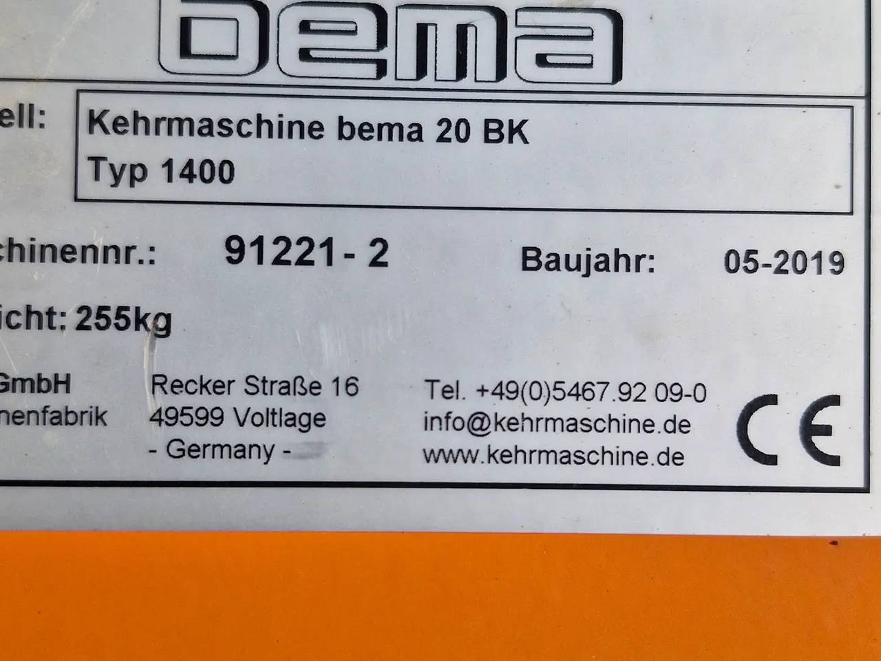 Billede 4 - Bema 20 BK Type 1400 Bema 20 BK