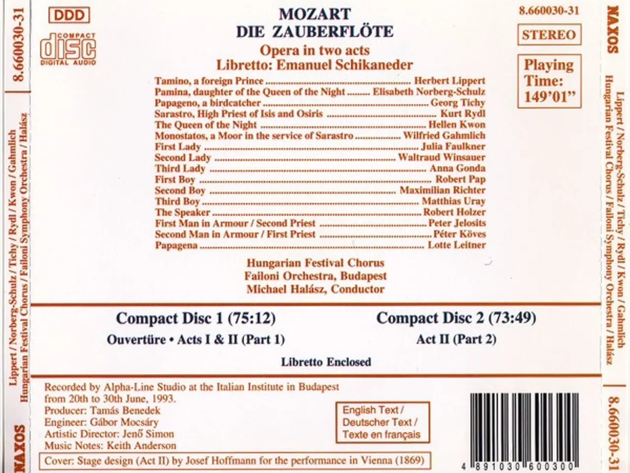 Billede 2 - Mozart* – Die Zauberflöte – 2CD