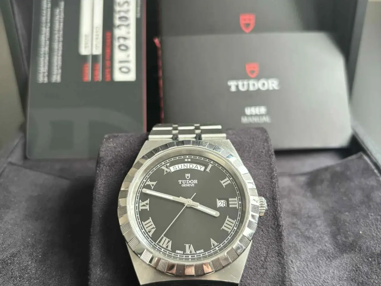 Billede 1 - Tudor Royal Day-Date – Sort skive – Komplet sæt